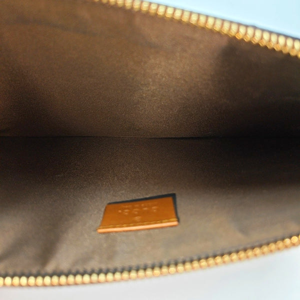 Coated Canvas Clutch Black