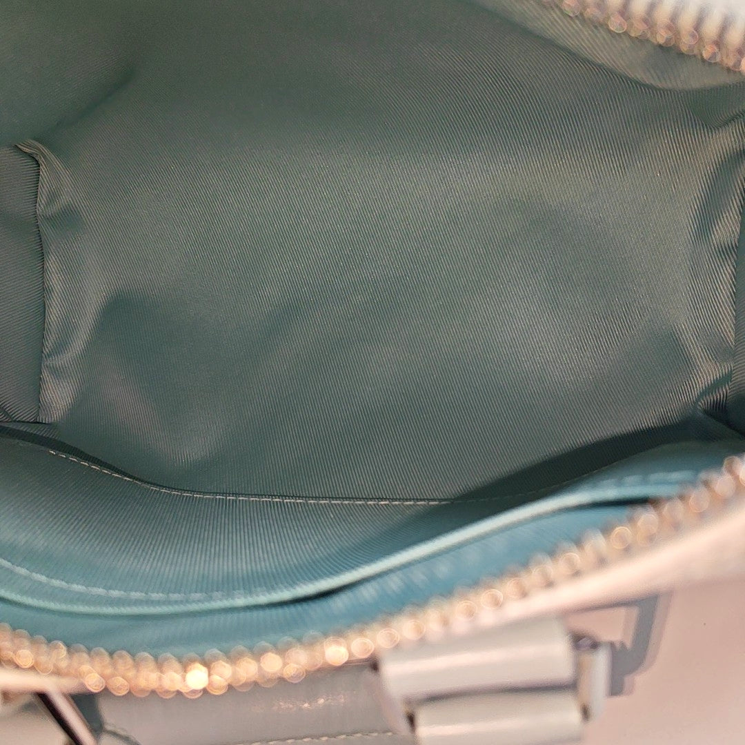KEEPALL 25 Monogram Coated Canvas Blue