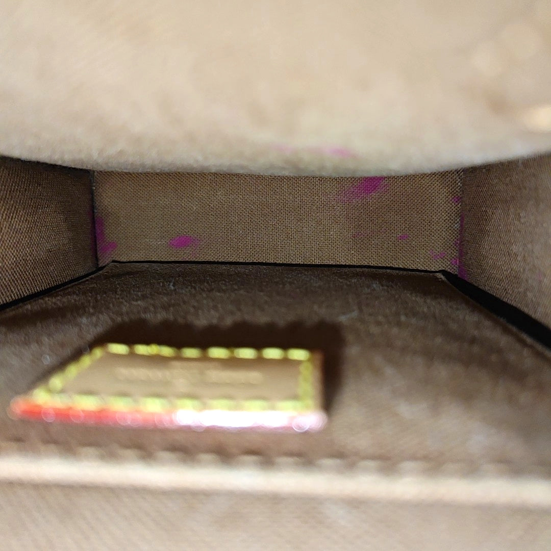 SAC PLAT Mini Monogram Coated Canvas Brown