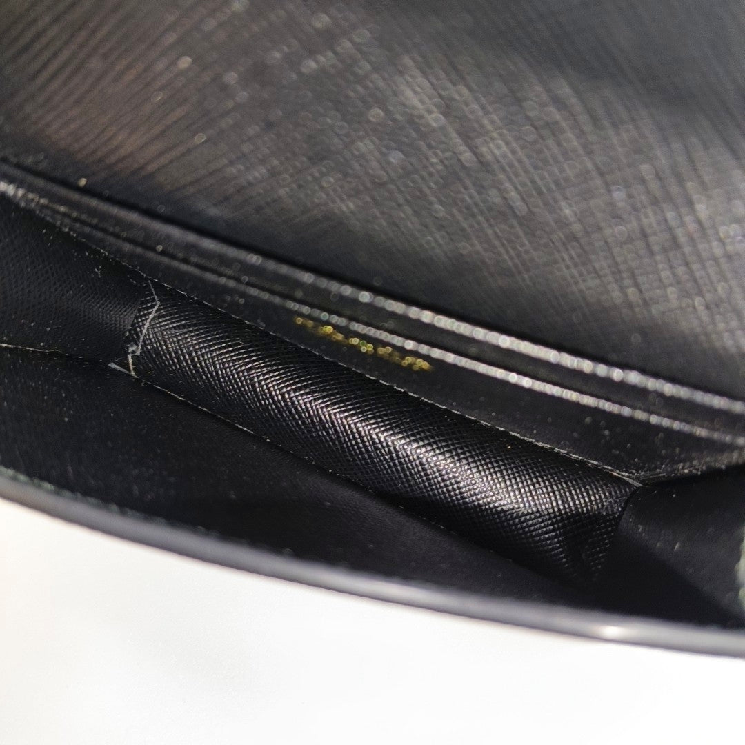 Fold Wallet Saffiano Calfskin Black