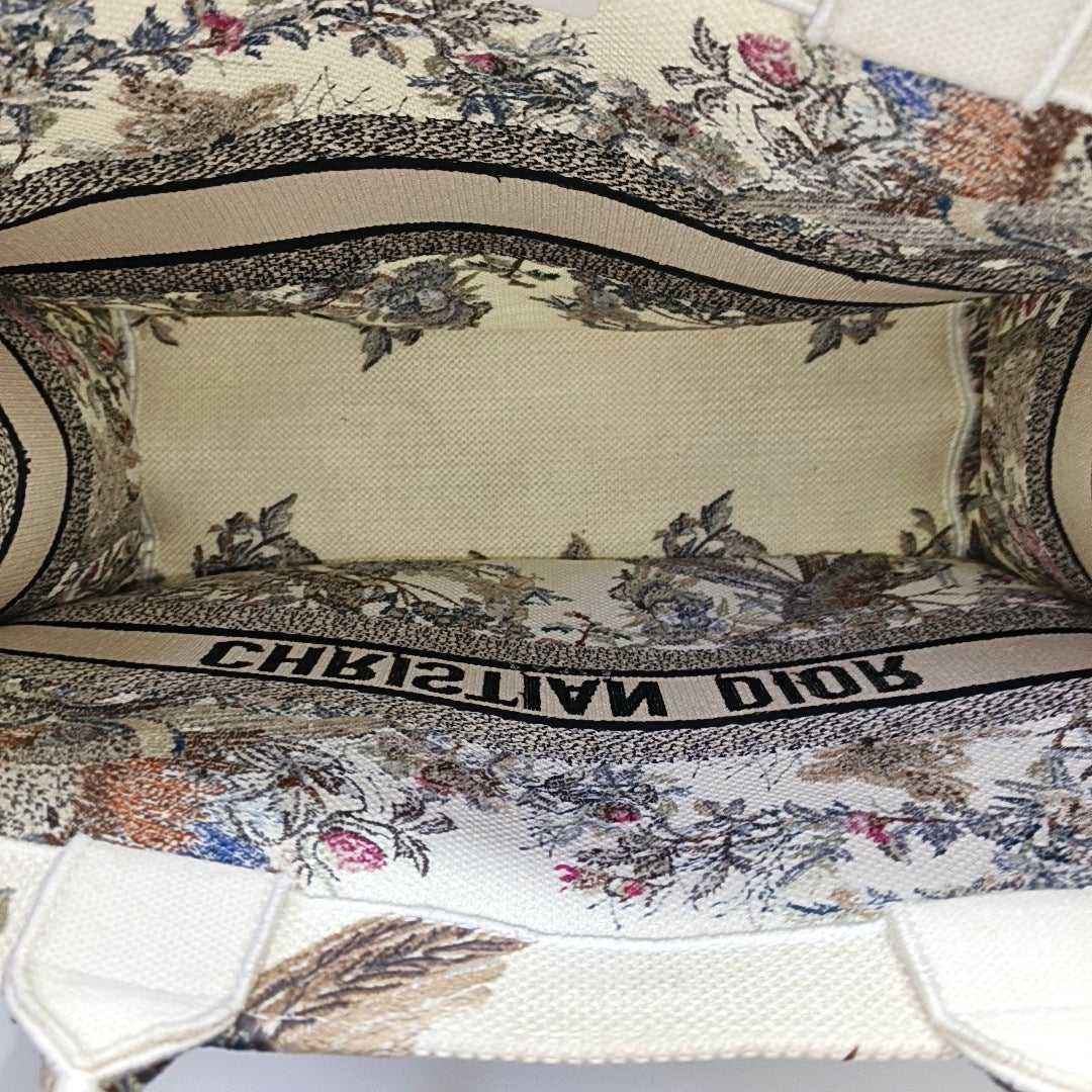 Book Tote Large Canvas Beige