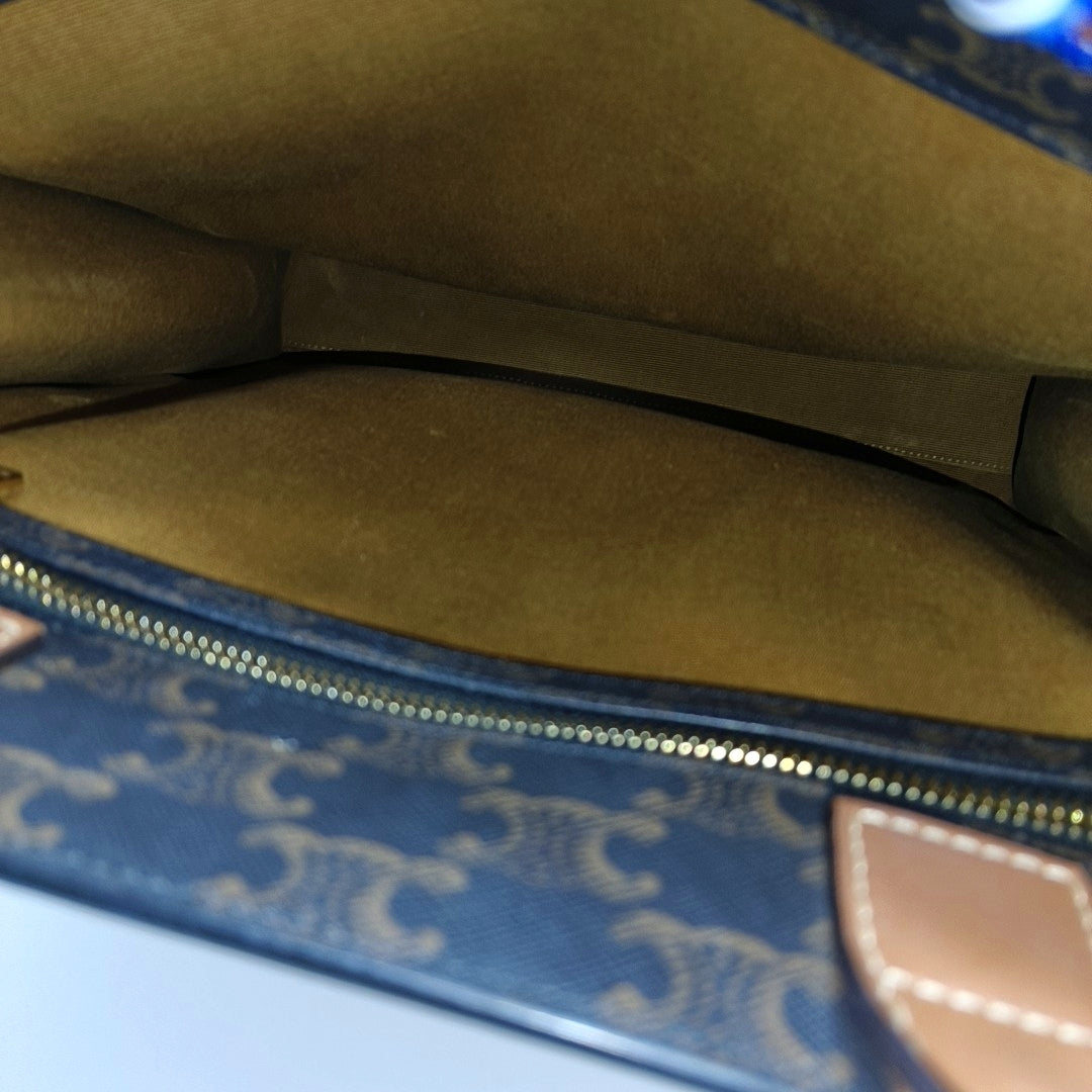 CABAS CELINE Small Coated Canvas Brown