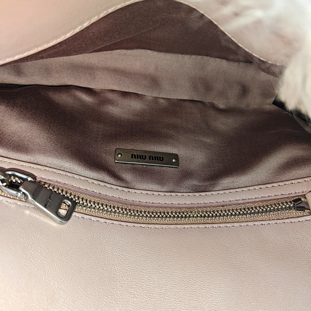 Fabric Shoulder Bag Pink