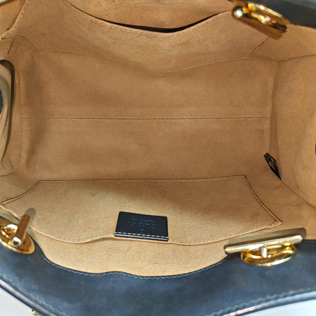 Padlock Small Monogram Coated Canvas Beige