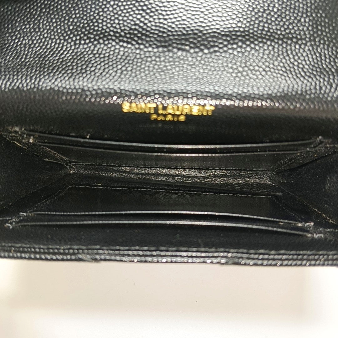 MONOGRAM Chevron Calfskin Black Wallet