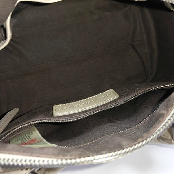 Coated Canvas Shoulder Bag Gray