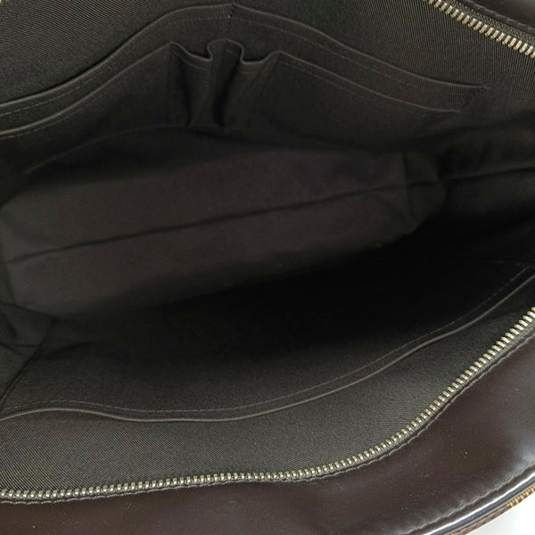 Damier Ebene Coated Canvas Tote Bag Brown
