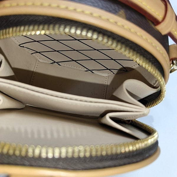 BOITE CHAPEAU Mini Monogram Coated Canvas Brown