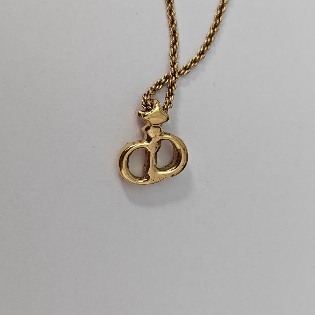 Petit CD Metal Gold Necklace