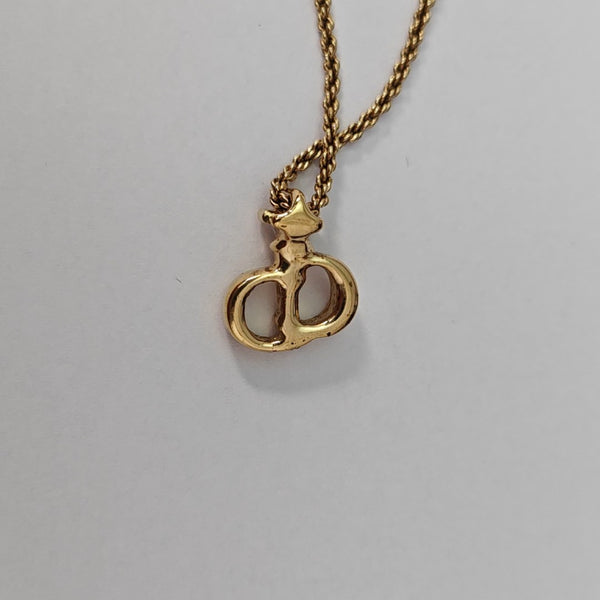 Petit CD Metal Gold Necklace