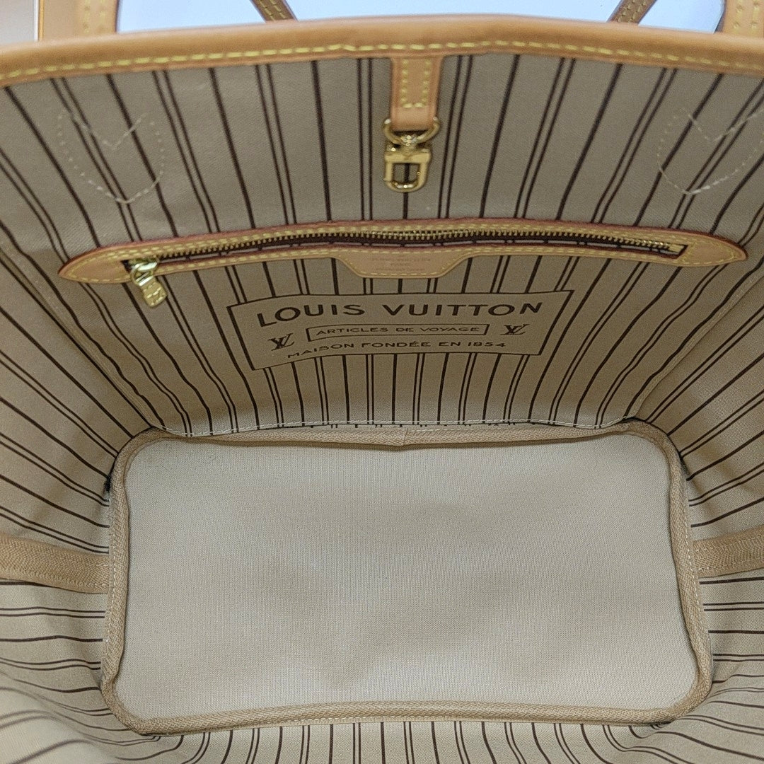 NEVERFULL MM Monogram Coated Canvas Brown