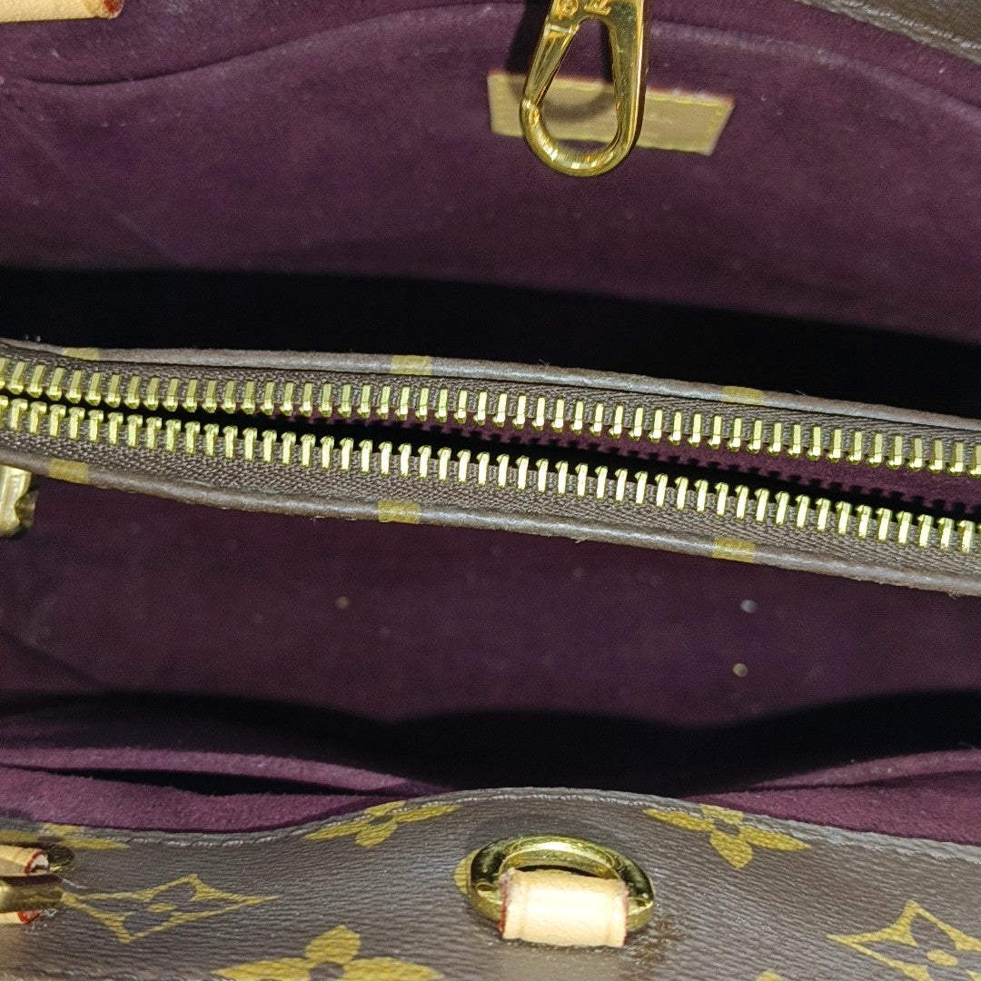MONTAIGNE BB Monogram Coated Canvas Brown