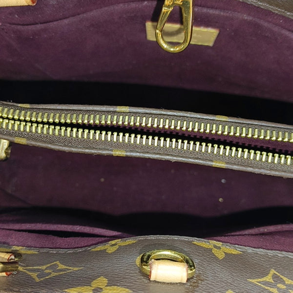 MONTAIGNE BB Monogram Coated Canvas Brown