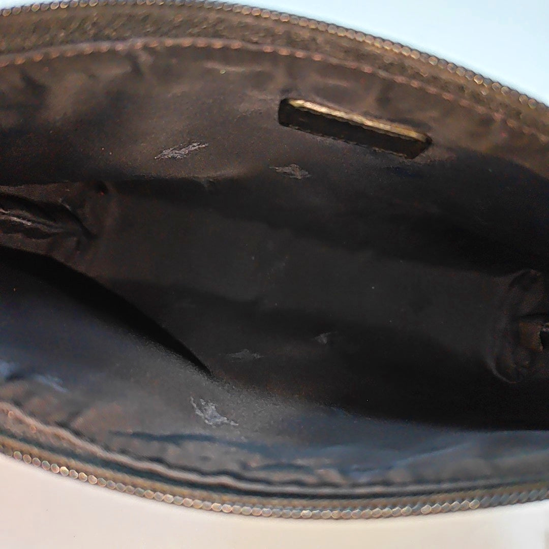 Coated Canvas Clutch Blue