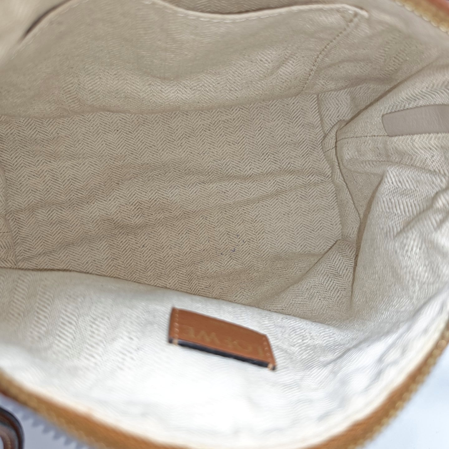 Monogram Canvas Shoulder Bag Beige
