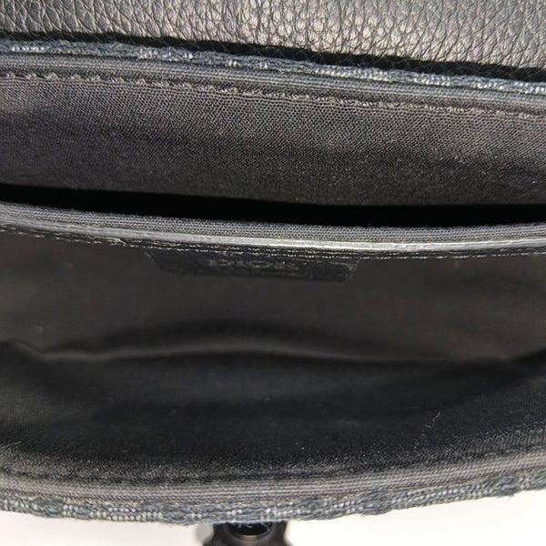 Saddle Mini Oblique Calfskin Black