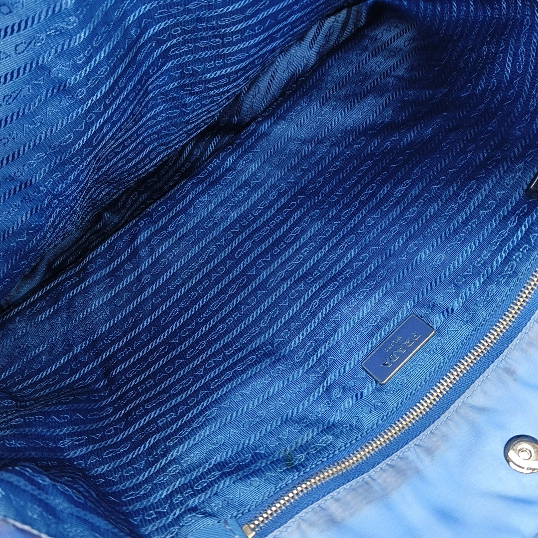 Nylon Tote Bag Blue