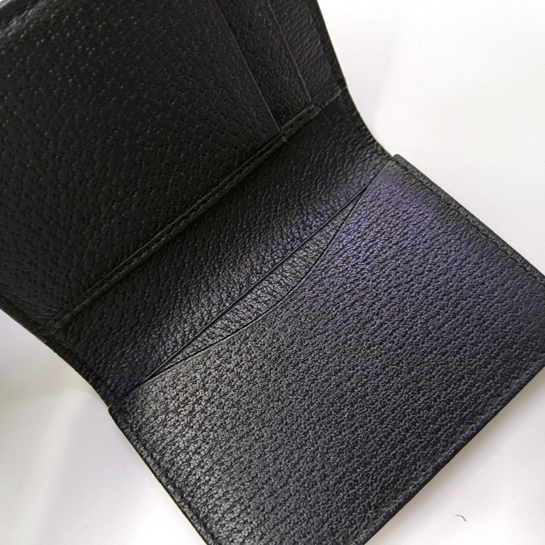 GG Marmont Mini Calfskin Black Card Holder