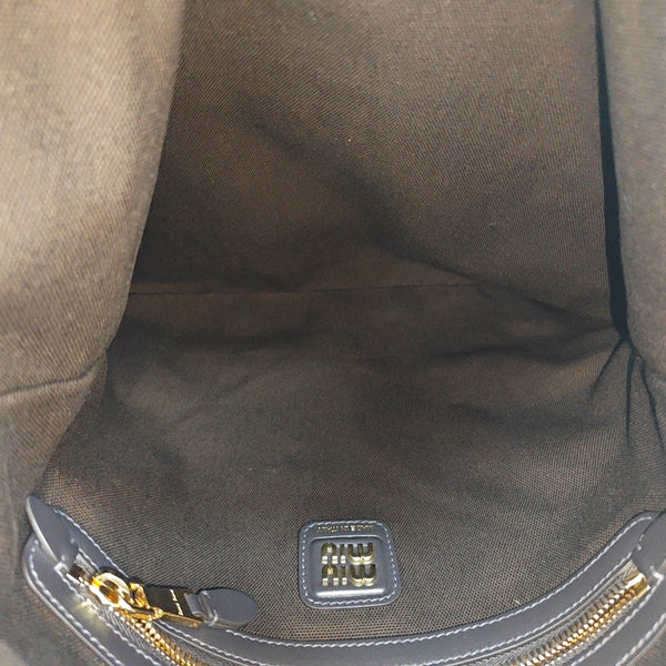 Corduroy Top Handle Bag Brown