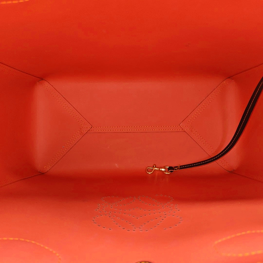 Monogram Calfskin Tote Bag Brown