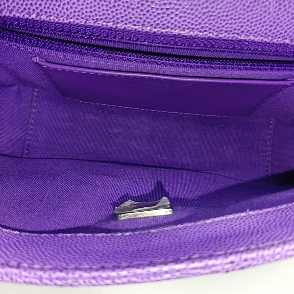 Quilted Grained Calfskin Purple