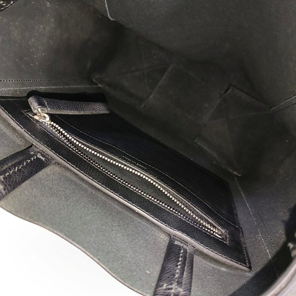 Authenticated pre-owned  VERTICAL CABAS Small Calfskin Black - Tote Bag at Looply