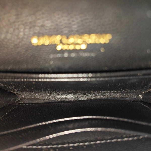MONOGRAM Small Chevron Calfskin Black Card Holder