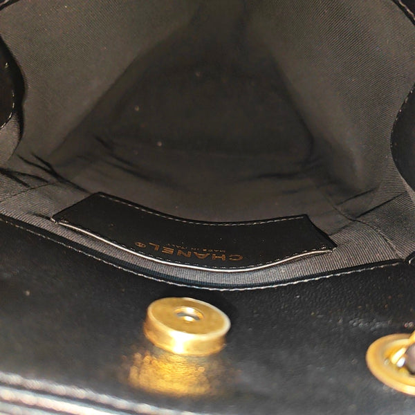 Quilted Lambskin Backpack Black
