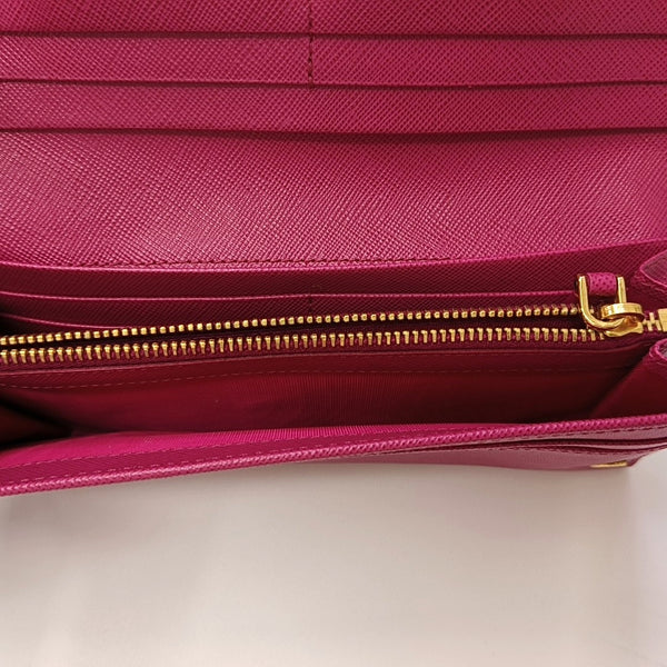 Fiocco Bow Calfskin Pink Wallet