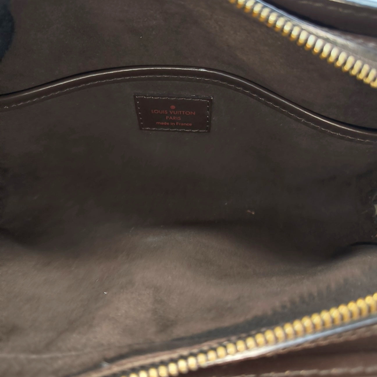 SAINT LOUIS Damier Ebene Coated Canvas Brown