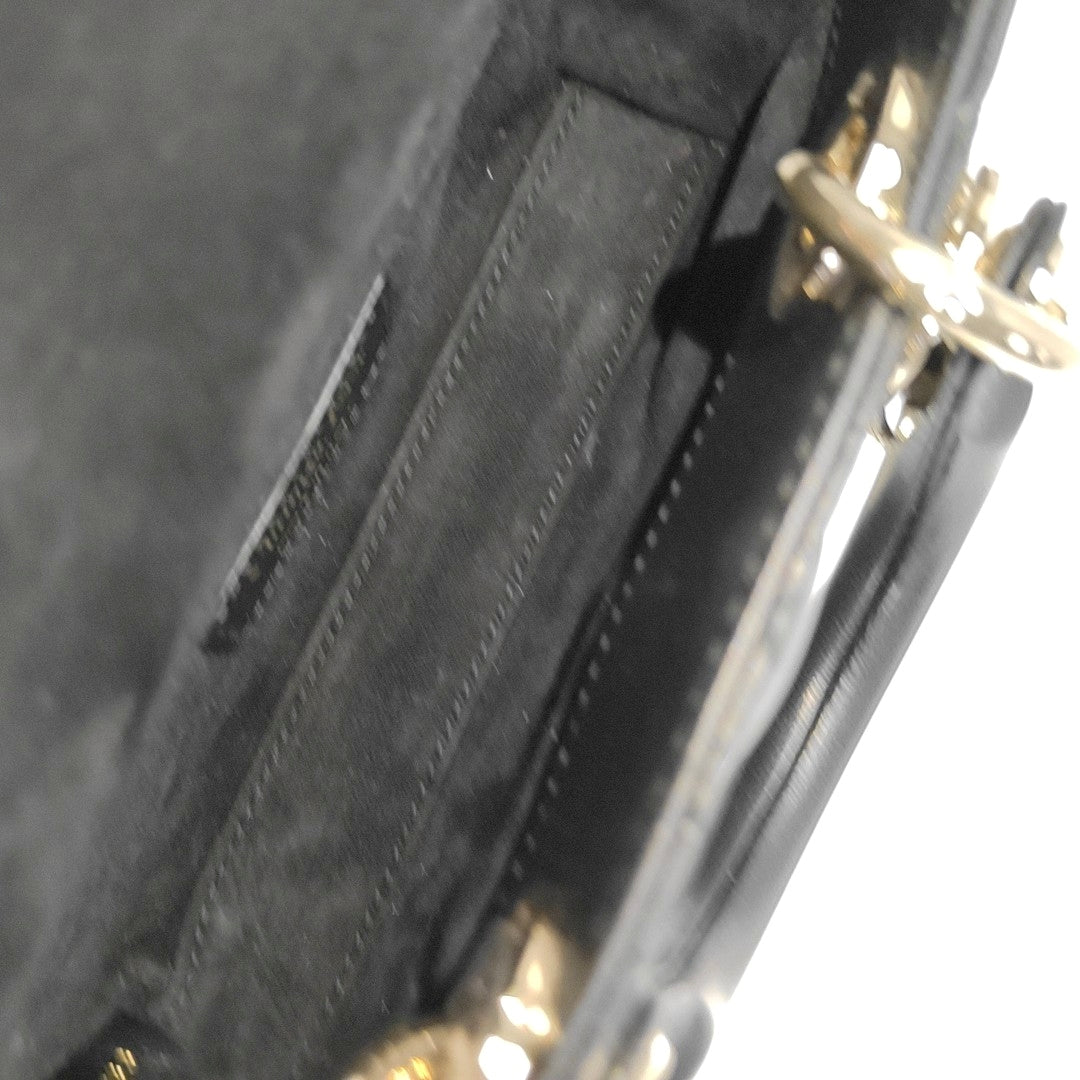 Lady D-Joy Super Mini Cannage Lambskin Black