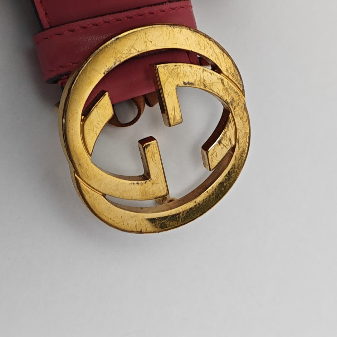 Leather Belt Red