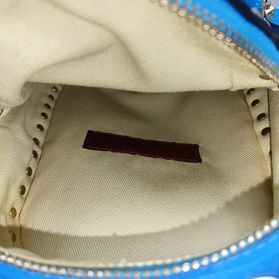 Rockstud Mini Calfskin Blue