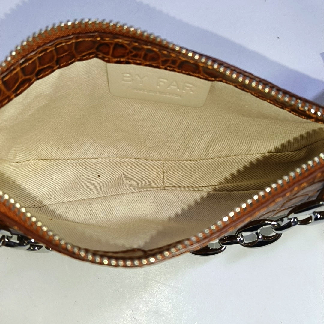 Calfskin Top Handle Bag Brown