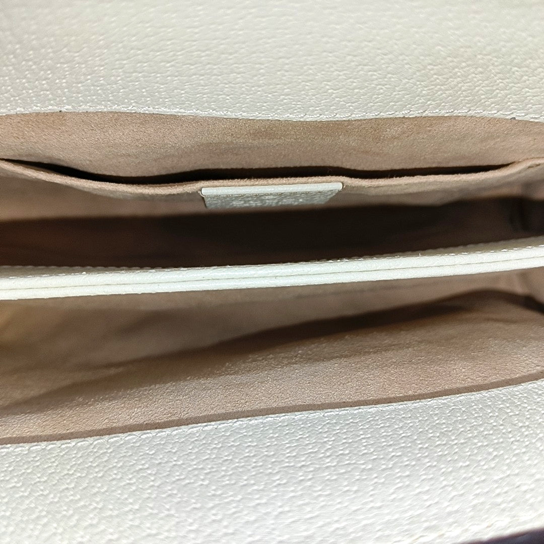Ophidia Small Calfskin White
