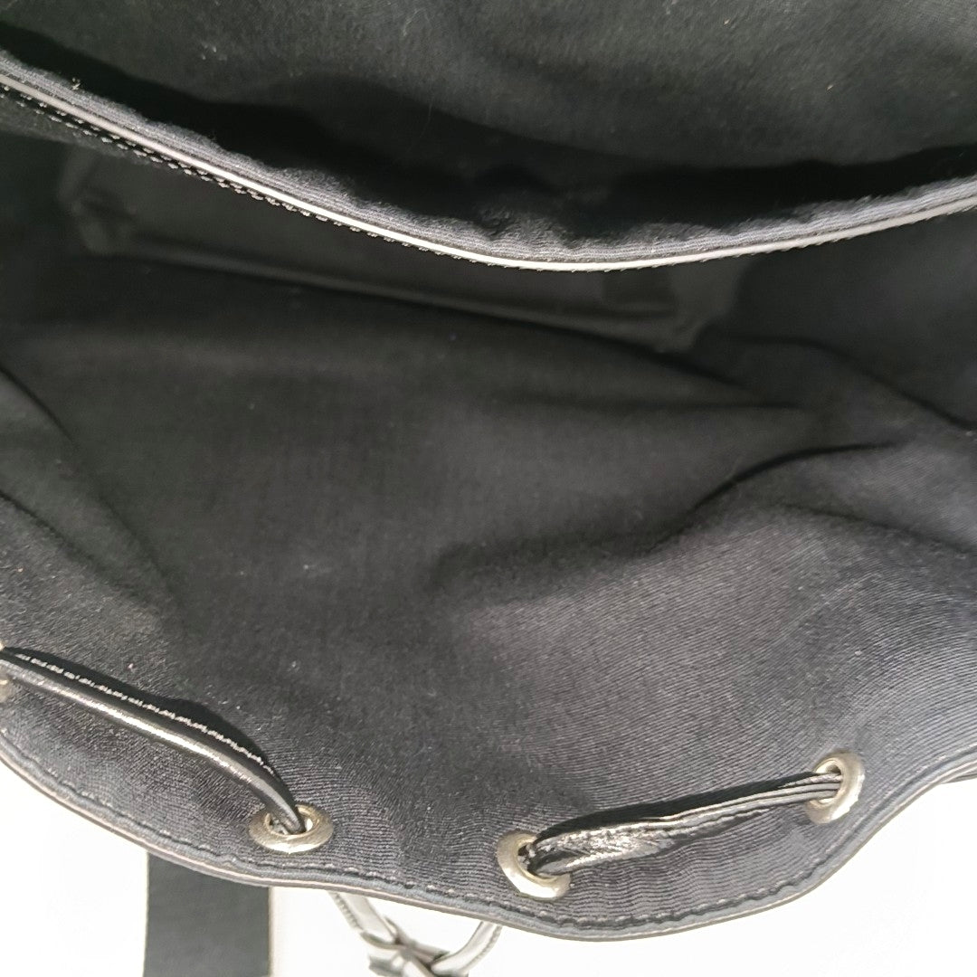 Coated Canvas Backpack Brown