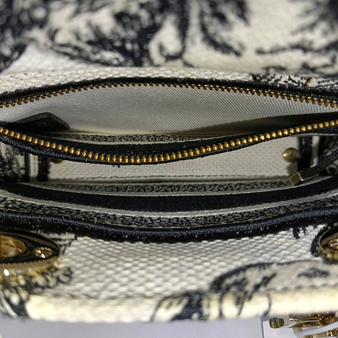Lady Dior Mini Canvas Multicolor