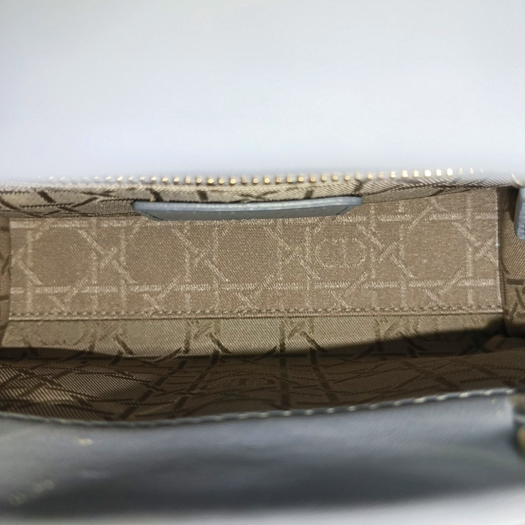 Lady Dior Mini Cannage Lambskin Blue