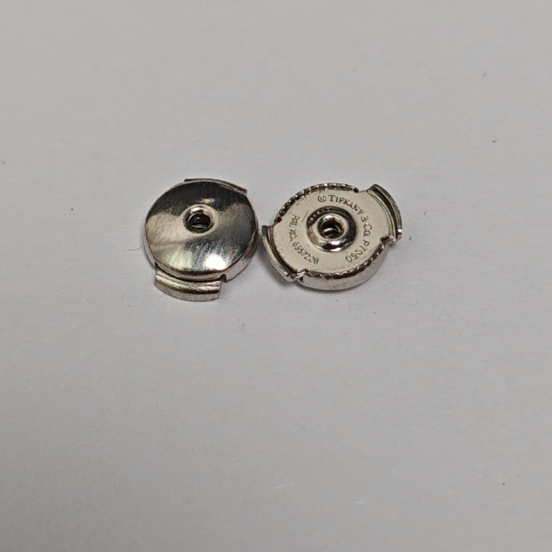 Platinum 950 Silver Stud Earrings