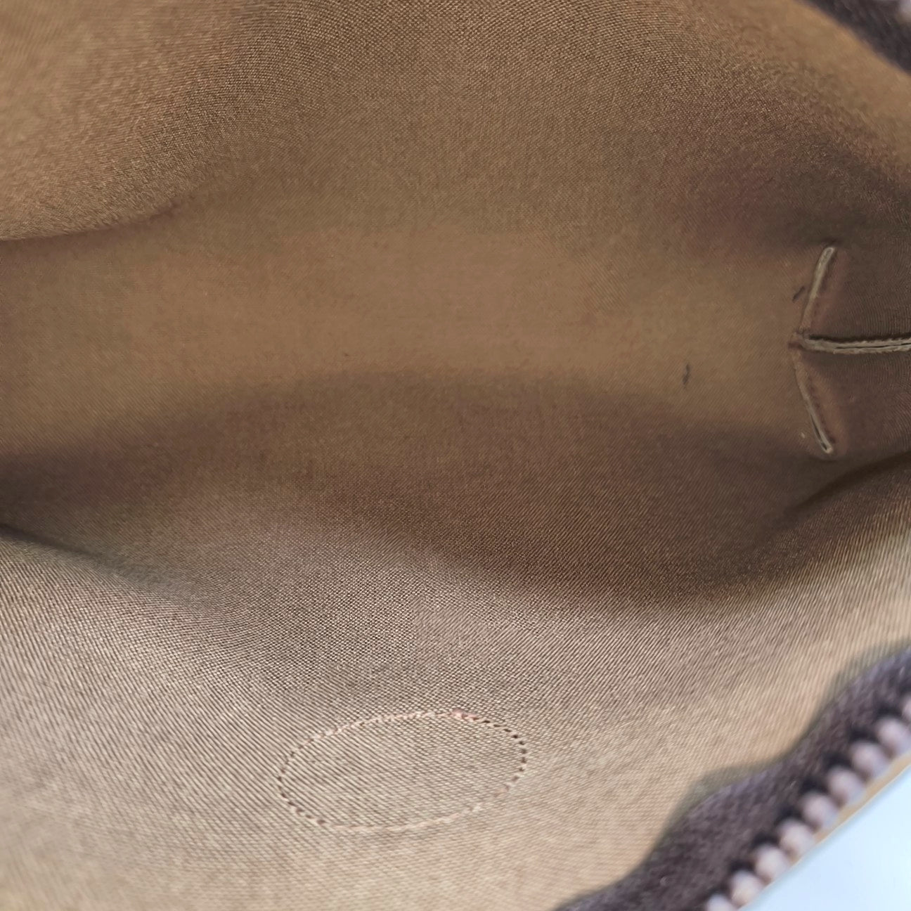 Monogram Coated Canvas Clutch Beige