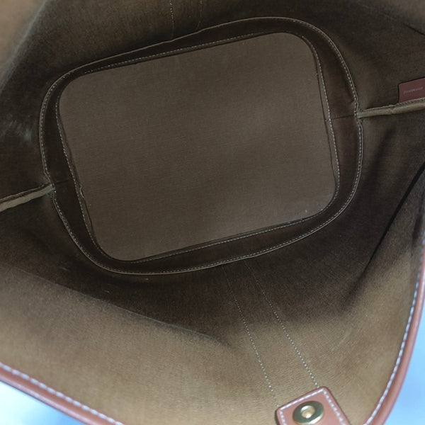 Authenticated pre-owned  TRIOMPHE CANVAS Medium Coated Canvas Yellow - Bucket Bag at Looply