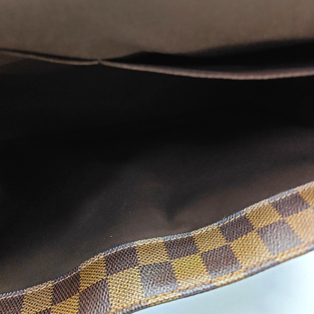BROADWAY Damier Ebene Coated Canvas Brown