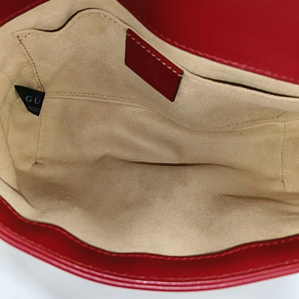Authenticated pre-owned  GG Marmont Small Quilted Calfskin Red - Shoulder Bag at Looply