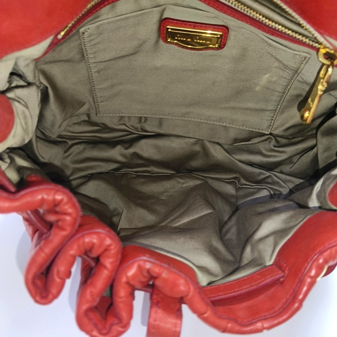 Miu Coffer Quilted Lambskin Red