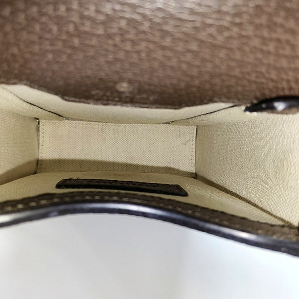 Authenticated pre-owned  Horsebit 1955 Mini Coated Canvas Beige - Shoulder Bag at Looply