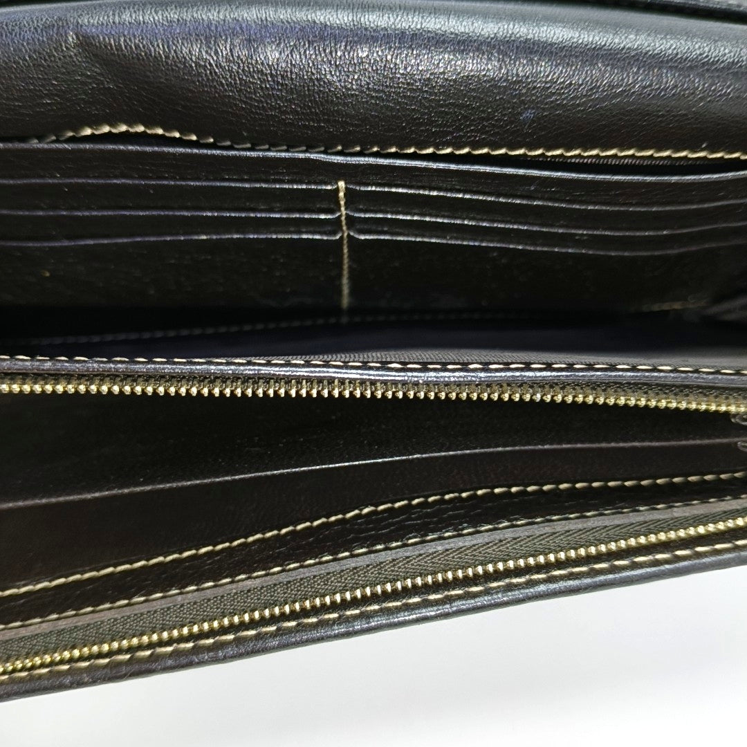 Monogram Calfskin Top Handle Bag Brown