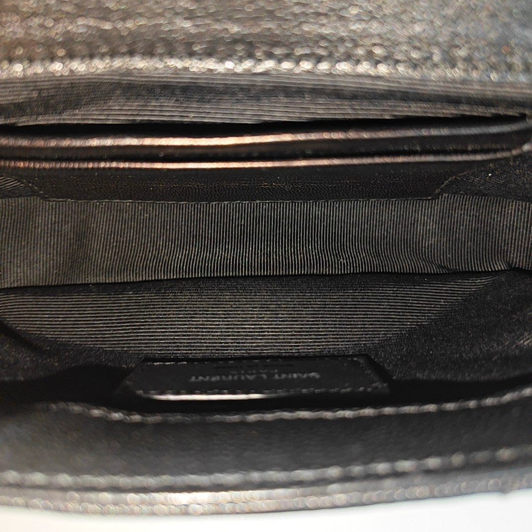 Quilted Calfskin Shoulder Bag Black