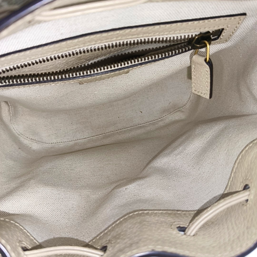 Monogram Coated Canvas Backpack Beige