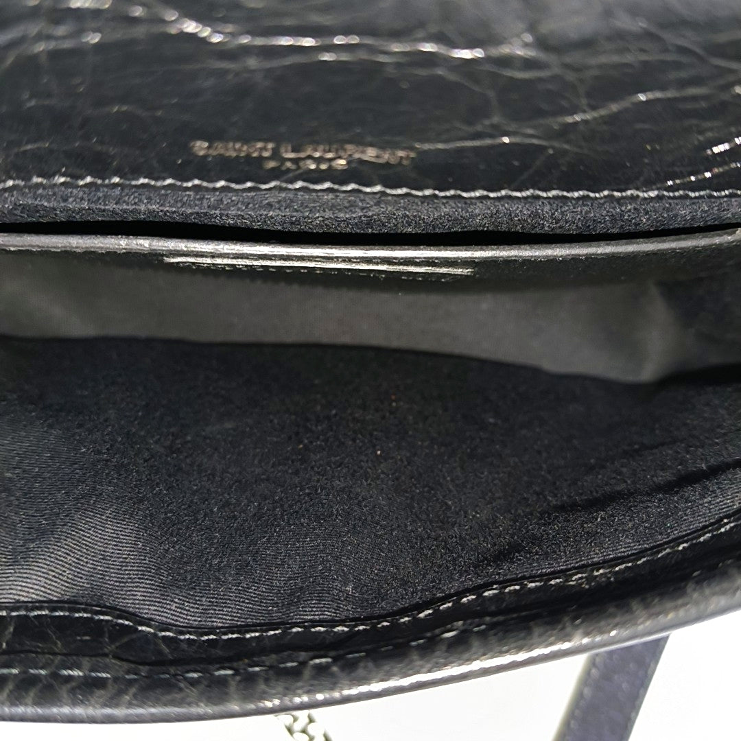 NIKI Small Chevron Calfskin Black