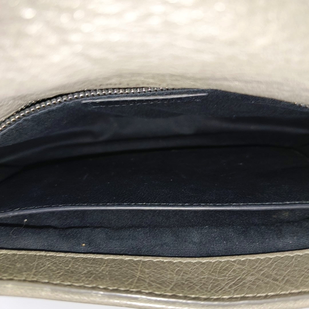 NIKI Medium Chevron Calfskin Green